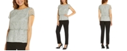 Adrianna Papell Beaded Mesh Top